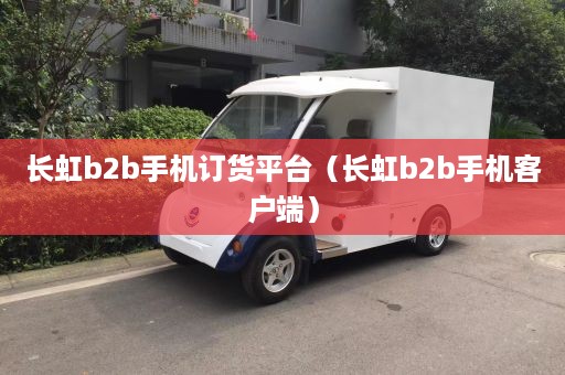 长虹b2b手机订货平台（长虹b2b手机客户端）