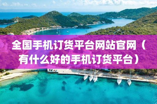 全国手机订货平台网站官网（有什么好的手机订货平台）