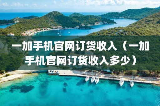 一加手机官网订货收入（一加手机官网订货收入多少）