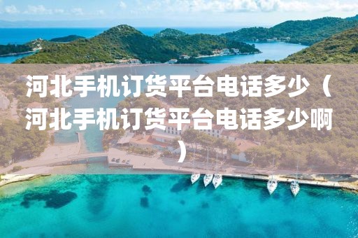 河北手机订货平台电话多少（河北手机订货平台电话多少啊）