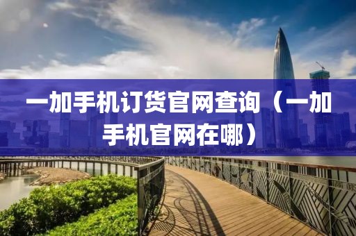 一加手机订货官网查询（一加手机官网在哪）