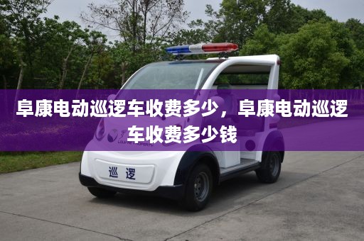 阜康电动巡逻车收费多少，阜康电动巡逻车收费多少钱