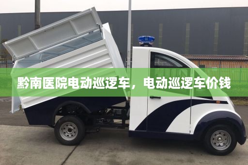 黔南医院电动巡逻车，电动巡逻车价钱