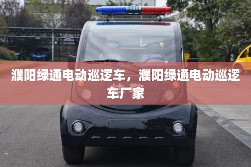 濮阳绿通电动巡逻车，濮阳绿通电动巡逻车厂家