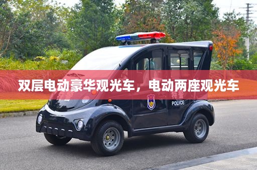 双层电动豪华观光车，电动两座观光车