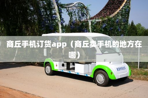 商丘手机订货app（商丘卖手机的地方在哪）