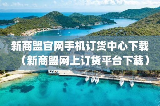 新商盟官网手机订货中心下载（新商盟网上订货平台下载）