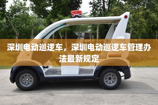 深圳电动巡逻车，深圳电动巡逻车管理办法最新规定