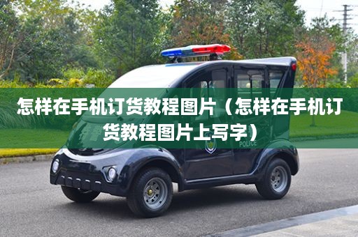 怎样在手机订货教程图片（怎样在手机订货教程图片上写字）