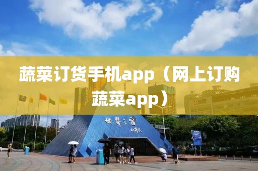 蔬菜订货手机app（网上订购蔬菜app）